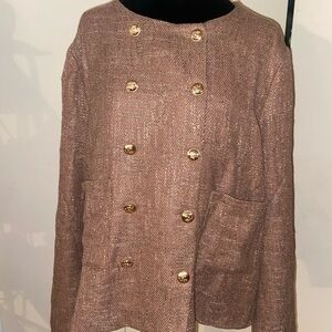 Elegant Gold Button Women's Jacket